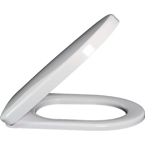 Subway, Abattants de toilette, charnières en acier inoxydable, En Duroplast Blanc