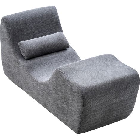 VEVOR Sedia da Yoga Chaise Longue, Sedia Ergonomica Chaise Longue, da Interno in Schiuma Curva Senza Ossa per Massaggi, Stretching, Rilassamento, Esercizio, Utilizzabile in Soggiorno, Grigio