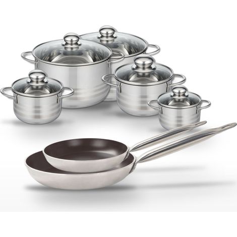 Lot Poêles 24/28cm & Faitouts 12/14/16/20/24cm Elo Bistro Line (1/5)