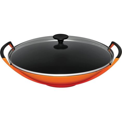 Wok en Fonte Émaillée avec Couvercle en Verre, 36 cm, 4,5 L, Volcanique, 25304360900460 (1/5)