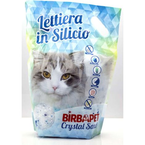 LETTIERA BIRBA PET GATTO SILICIO NATURALE LT.5 - 6 pezzi