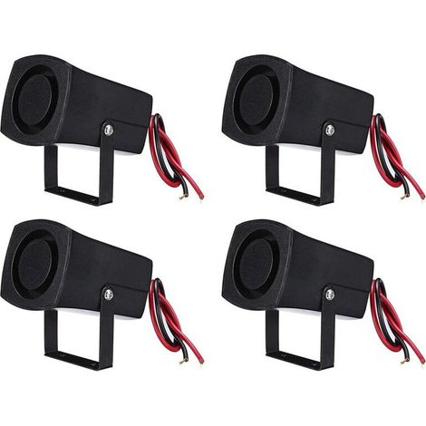 4X 12-24V 6 toni Allarme antincendio per auto Clacson Anello Sistema di allarme Sirena Altoparlante Suono di Avvertimento Forte Altoparlante Allarme