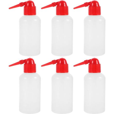 Lot de 6 Flacons de Lavage en Plastique 250ml avec Échelle, Flacons à Presser Polyvalents en Pe et Pp pour Nettoyage en Laboratoire et Arrosage des Plantes (1/5)