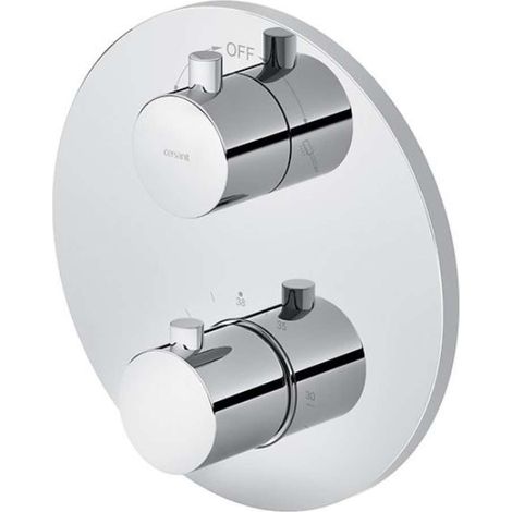 Cersanit Zen - Grifo termostático empotrado para 2 dispositivos con cuerpo, cromo S951-564