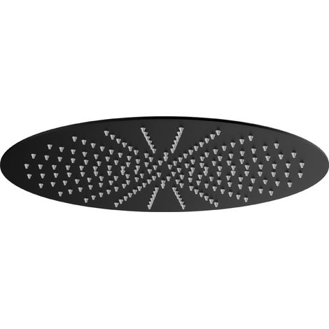 Stilform Luxus Edelstahl Regendusche Rund in 40 cm ULTRAFLACH in Schwarz Matt (1/2)