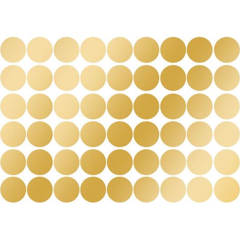 108 pièces autocollants à pois couleur pure forme ronde PVC large application cercle pour bureau chambre cuisine 11,2x16,1 pouces or (1,5x1,5 pouces)