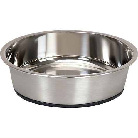 Gamelle pour animaux en acier inoxydable – gamelle pour chien de qualité alimentaire avec base antidérapante en silicone – gamelle universelle antirouille, convenant aux chats et aux chiens. (1/5)