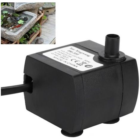 Pompa sommergibile piccola, silenziosa e resistente, ideale per fontane con pesci, potenza 5W (spina UE 220V). (1/5)