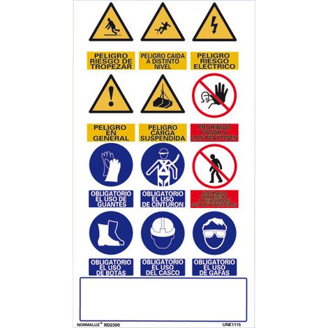 Affiche Travail Multiple Vertical Pvc 0.4mm, 500x900mm - Normaluz