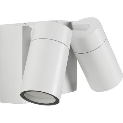 Outdoor Wall Lamp Black Aluminium 2 Spotlights Modern Outdoor Lighting HOLMS (1/5)