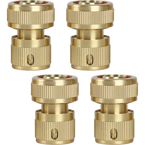 Raccord Tuyau Arrosage 19 Mm 3 4 Pouces En Laiton Connecteur Rapide Pour Jardin Extérieur Lot De 4 (1/5)