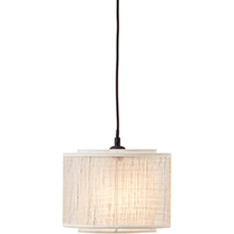 BRILLIANT lampe, suspension Odar 22cm noir / beige, 1x A60, E27, 42W, câble peut être raccourci / réglable en hauteur (1/3)