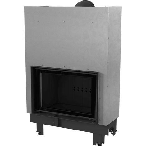 Kamineinsatz aus Stahl KRATKI MBO 15 kW Ø 200 mit Schiebetür schwarz Verkleidung (1/5)