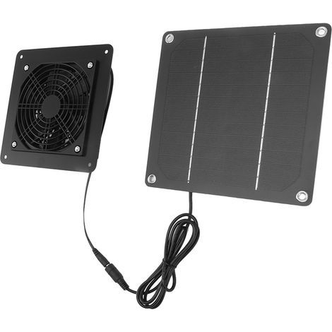 10W Hochgeschwindigkeits-Solarventilator-Set mit 150cm Kabel und Schutznetz für Gewächshäuser und Tierunterstände. (1/5)