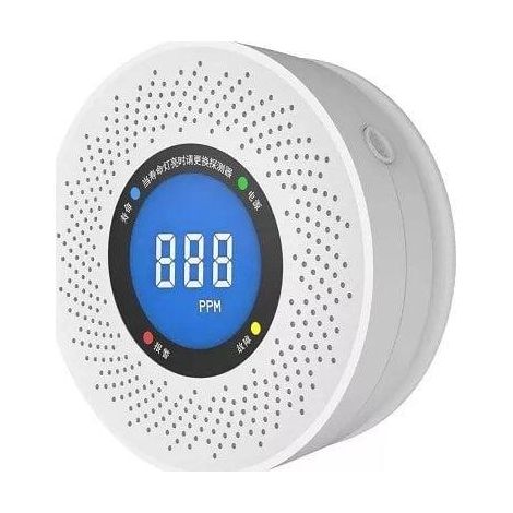 Détecteur monoxyde carbone tuya blanc compact élégant
