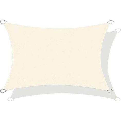 Toldo rectangular impermeable, resistente a los rayos UV, para pérgola o cochera, ideal para patio, jardín, invernadero, terraza y camping, 3 x 5 m, color beige. (1/5)