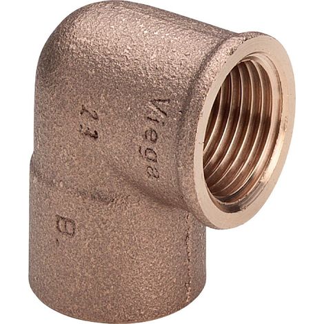 Gomito a 90° FF 12-3/8 bronzo, estremità a saldare femmina, filettatura Rp 117887 (1/3)