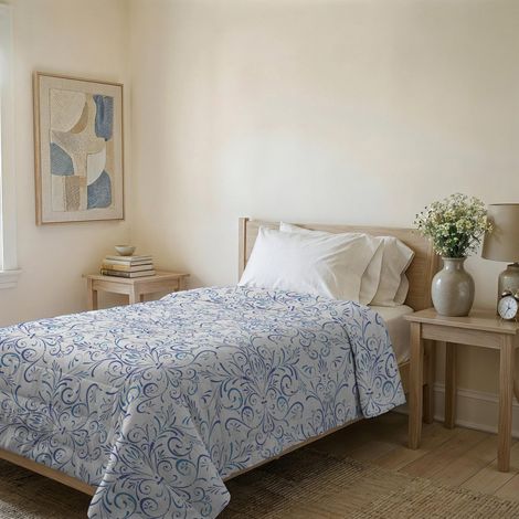 Couvre-lit matelassé d’été en Microfibre Douce imprimée – Couette Printemps-été mi-Saison – 160x240 cm (1/5)
