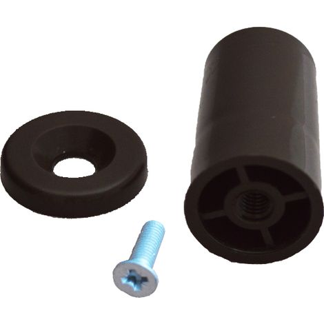 Zurfluh Feller – Butée ronde pour lame finale 40 mm marron – PP teinté masse – Livrée avec rondelle et vis 20 mm – Pour volets en bois dur (1/3)