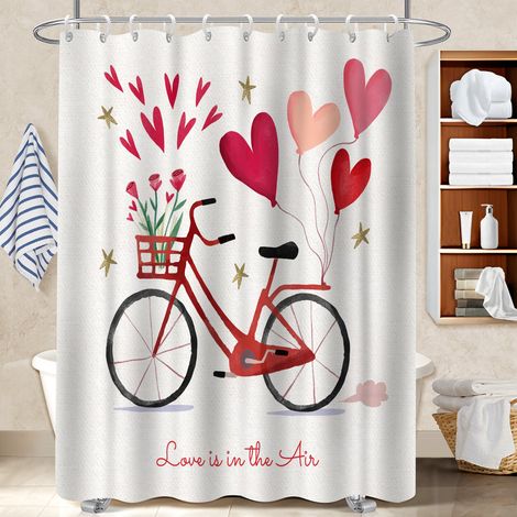 Voile de douche polyester 180x180 Épais bâche de douche pour décoration salle de bain (1/5)