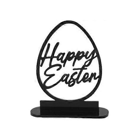 Fröhliche Ostern Acryl-Tischschild, Tischdekorationsschild, hohles Ei-Tischdekor