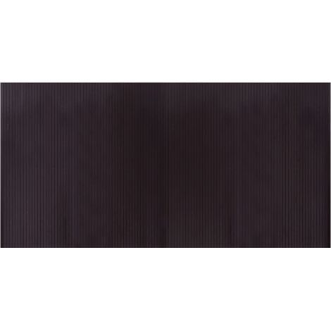 Tapis rectangulaire marron foncé 100x200 cm bambou (1/5)