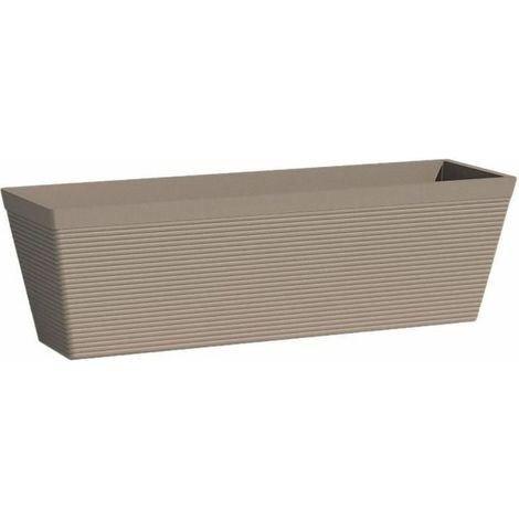Vaso rettangolare da Balcone Garden ID Taupé 50 x 16 x 16 cm (1/2)