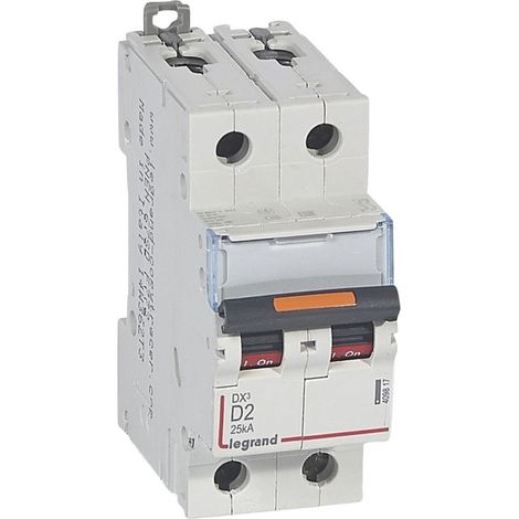 Legrand 409817 Interruttore automatico dx≥ - vite/vite - vite/vite - 2p/230-400v/2a/25ka/D