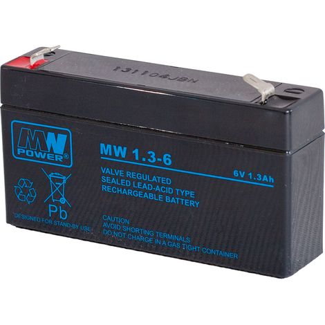 MW 1,3-6: batteria AGM 6 V/1,3 Ah, 972557 (T0)
