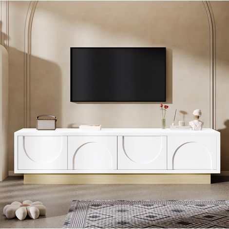 Mobile TV bianco 175 cm in MDF, design moderno con contenitore HAVRYA (1/5)