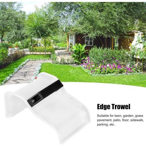 Truelle à Béton Truelle de Bordure en Béton avec Poignée Moule de Fabrication de Béton pour Jardin Bricolage Chemin de Paysage Outil de Moulage