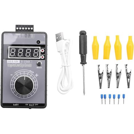 Générateur de signaux de tension et de courant continus 0-10 V, 0/4-20 mA, simulateur analogique pour le débogage de panneaux et de fréquences. (1/5)