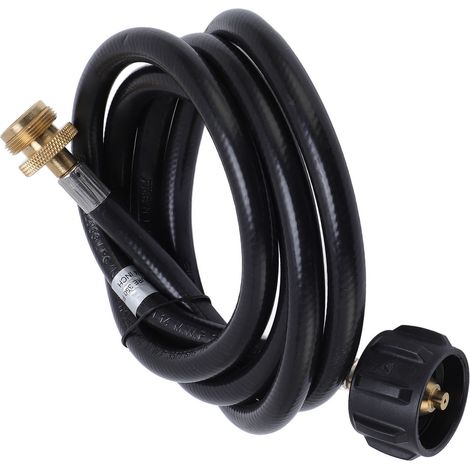 Tuyau de raccordement gaz propane 1,2 m pour bouteille 1 lb vers 20 lb, barbecue, plancha, chauffage et camping-car (1/5)