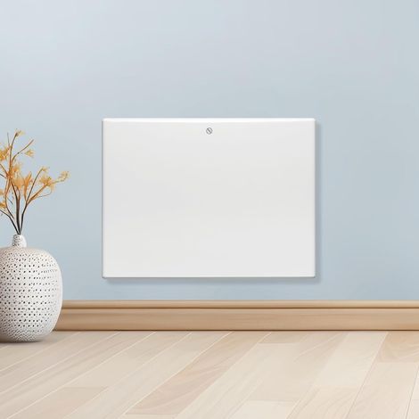 Purus 600W Electric Heater Wall Mounted Panel Radiator with Thermostat Lot 20 White (1/5)