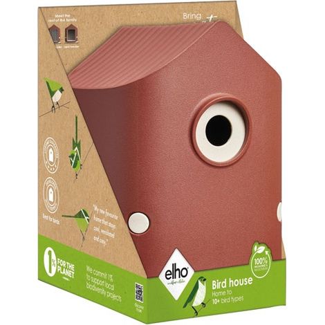 Nichoir Cosy Elho Rouge Design Chaleureux Et Durable - Elho Bv