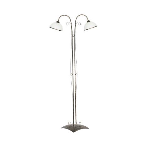 Lampada da terra Antica oro patinato 2xE27 Luminex
