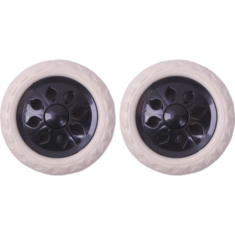 Lot de 2 roulettes de rechange slip en caoutchouc mousse (Noir, Roues chaudes)φ：16cm (1/5)