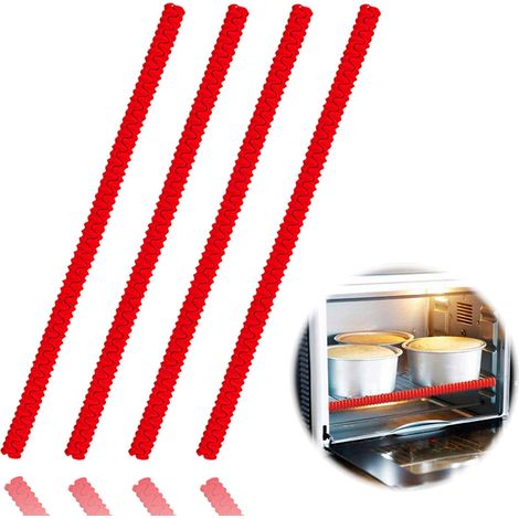 4 protections pour grilles de four, silicone résistant à la chaleur, 35,5 cm, protection des bords contre les brûlures (1/5)
