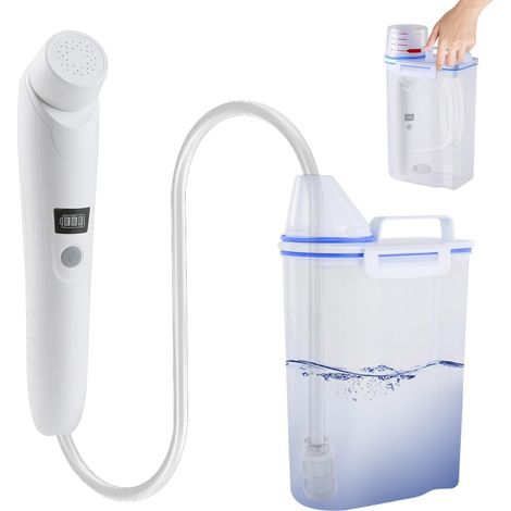 Bidet Portable, 2.5L Bidet Electrique, Douchette à Main pour Toilettes Rechargeable, Extérieur, Camping, Vaporisateur à Main pour Femme, Homme, Soin du Corps (1/5)