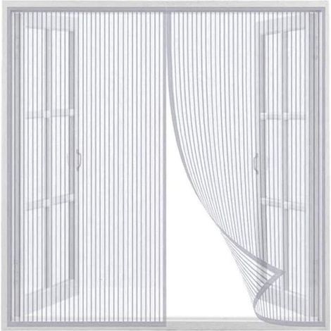 Moustiquaire - Magnétique - 120x120cm - Maille Ultra Fine - Fermeture Automatique - Blanc (1/4)