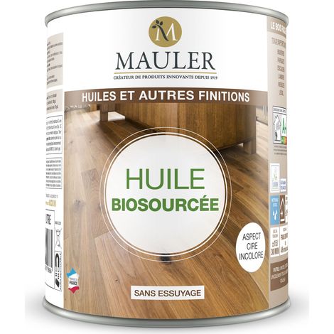 Huile pour bois anti tache 1L – Aspect cire incolore – Protection contre rayures et taches alimentaires – Application sur bois brut – 1919 By Mauler