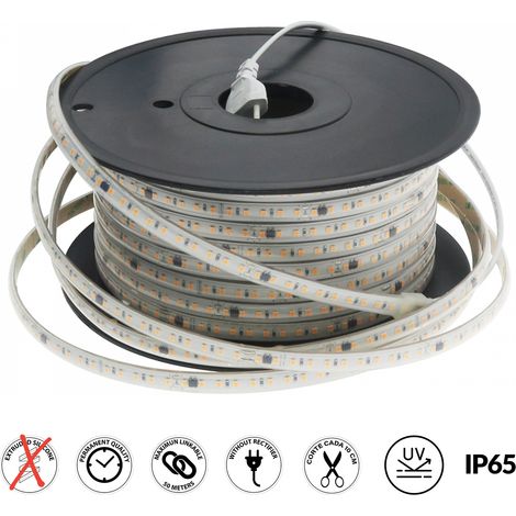 Bande LED 220VAC SMD2835 Bergame 17W/m IP65 - 50 mètres 2700K - Ledme - LM2333