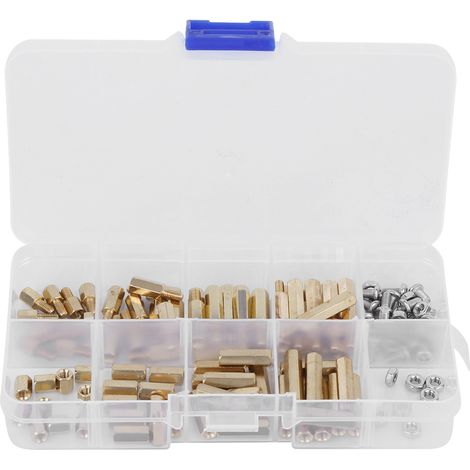 120 pièces de vis à embase hexagonale creuse, boulons, joints, écrous, goujons et accessoires de quincaillerie M3 pour circuit imprimé (1/5)