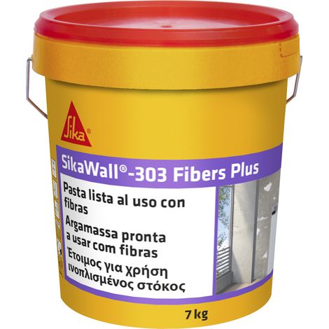 SikaWall-303 Fibers Plus, Masilla acrylica lista para usar fibra de vidrio, Blanco, 7 kg (1/5)