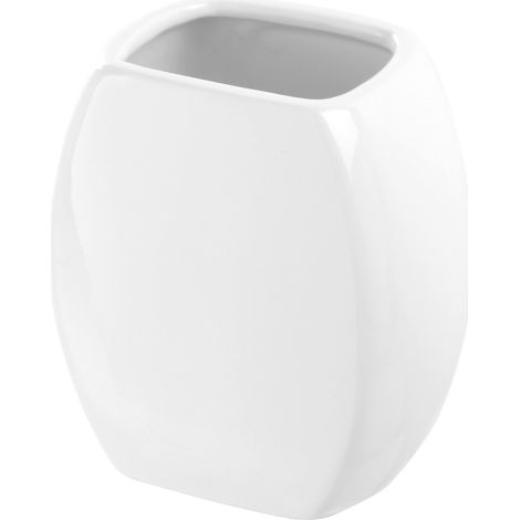 Porta spazzolino in ceramica bianco Linea Parigi Feridras