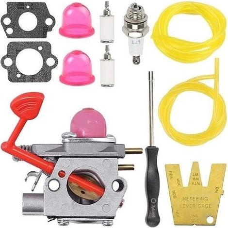 Carburateur WT-875 pour souffleur à gaz Poulan Pro BVM200C, BVM200VS, P200C, GBV325, P325, Craftsman 25cc 210 MPH, 200 MPH, McCulloch GBV325, MC200VS, M325, M320, Souffleur à gaz moteur 25cc, remplace (1/5)