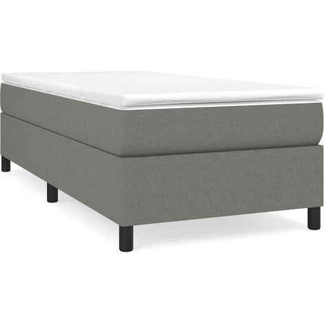 Maison Exclusive - Boxspringbettgestell Dunkelgrau 100x200 cm Sto (1/5)