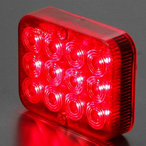 12LEDs 2.4w Rouge Antibrouillard Arrière Éclairage 12v24v Remorques Brouillard de Remorque,LED Feux Arrière De Remorques12V Étanche Imperméable pour Voiture Caravane Camion (1/5)