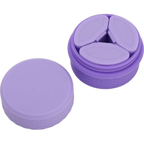 Ensemble de 3 pots de maquillage de voyage en silicone, rechargeables et vides, avec couvercles hermétiques et cuillère. (1/5)