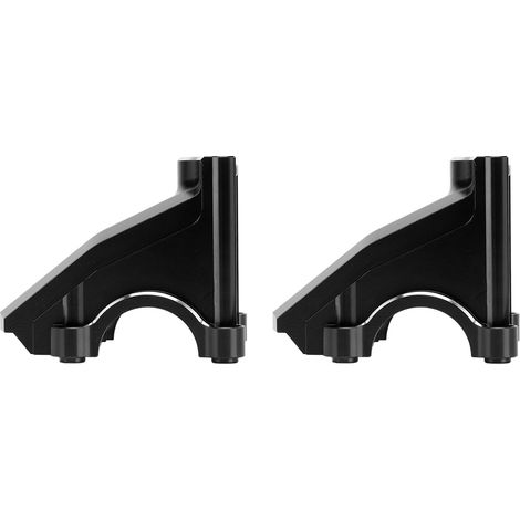 Lot de 2 carters de boîte de vitesses de rechange pour voiture RC TRAXXAS 1/5, en alliage d'aluminium, pour différentiels avant et arrière universels, noir. (1/5)
